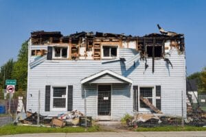 Fire-Damaged House