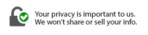 Icon representing privacy assurance for THINK3RE, emphasizing the commitment to not share or sell personal information.